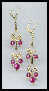 Fuchsia Pink Dangle Earrings