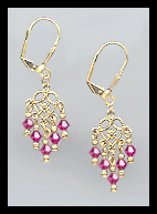 Fuchsia Pink Dangle Earrings