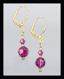 Small Fuchsia Pink Earrings