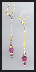 Fuchsia Pink Drop Earrings
