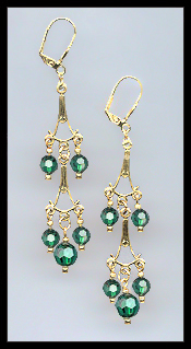 Emerald Green Dangle Earrings