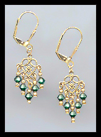 Tiny Emerald Green Earrings