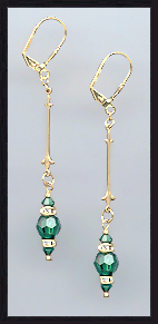 Emerald Green Drop Earrings