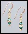 Mini Emerald Green Earrings