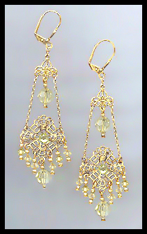 Swarovski Jonquil Yellow Chandelier Earrings