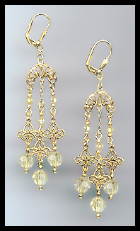 Jonquil Yellow Chandelier Earrings