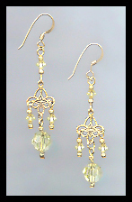 Jonquil Yellow Filigree Earrings