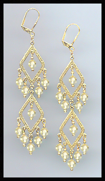 Swarovski Jonquil Yellow Crystal Earrings