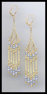 Swarovski Light Blue Crystal Earrings