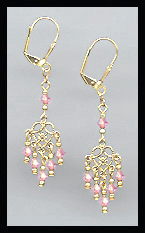 Light Pink Dangle Earrings