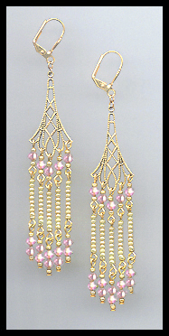Swarovski Light Pink Crystal Earrings