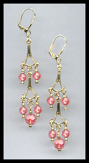 Coral Sunset Dangle Earrings