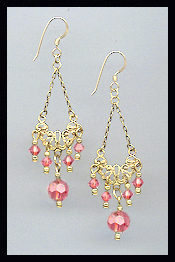 Vintage Coral Sunset Earrings