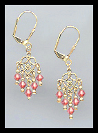 Coral Sunset Dangle Earrings