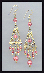 Swarovski Coral Sunset Earrings