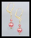 Small Coral Sunset Earrings