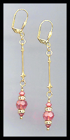 Coral Sunset Drop Earrings