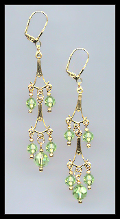 Peridot Green Dangle Earrings