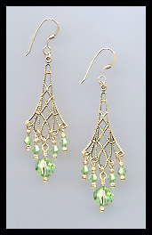 Peridot Green Vintage Earrings