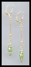 Peridot Green Drop Earrings