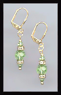 simple Peridot Green Earrings
