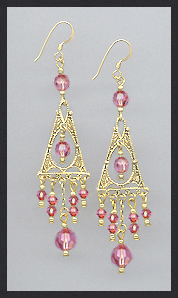 Swarovski Rose Pink Earrings