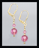 Small Rose Pink Earrings