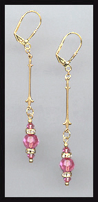 Rose Pink Drop Earrings