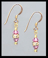 Mini Rose Pink Earrings
