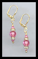 Rose Pink Drop Earrings
