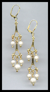 Crystal Pearl Dangle Earrings