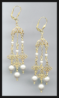 Swarovski Pearl Chandelier Earrings