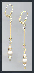 Crystal Pearl Drop Earrings