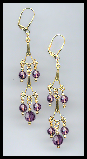Amethyst Purple Dangle Earrings