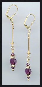 Amethyst Purple Drop Earrings