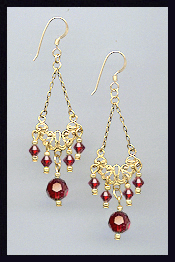 Vintage Ruby Red Earrings