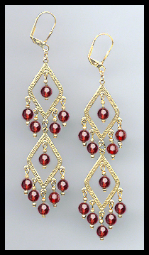 Swarovski Ruby Red Crystal Earrings