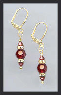 Ruby Red Drop Earrings