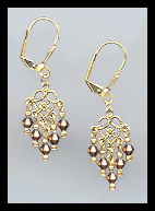 Coffee Brown Dangle Earrings