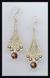 Coffee Brown Vintage Earrings