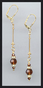 Coffee Brown Drop Earrings