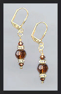 Coffee Brown Drop Earrings