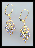 Tiny Tanzanite Purple Earrings