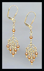 Amber Topaz Dangle Earrings