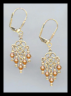 Amber Topaz Dangle Earrings