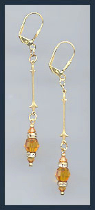 Amber Topaz Drop Earrings