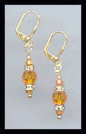 Amber Topaz Drop Earrings