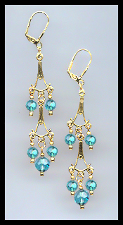 Teal Blue Dangle Earrings