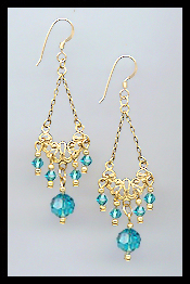Vintage Teal Blue Earrings