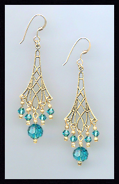 Teal Blue Vintage Earrings